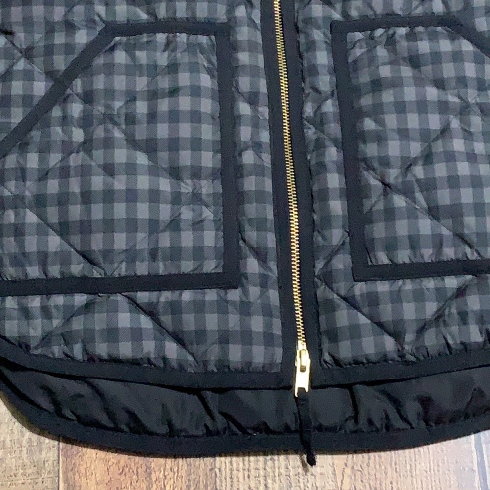 J. Crew Gingham Checkered Plaid Excursion Down Pu… - image 3